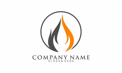 Elegant fire simple logo