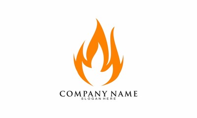 Hot fire illustration vector logo