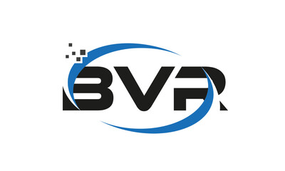 dots or points letter BVR technology logo designs concept vector Template Element	