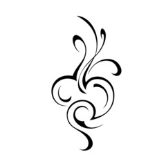 ornament 2080. decorative abstract ornament with curls. graphic decor
