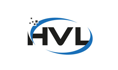 dots or points letter HVL technology logo designs concept vector Template Element	