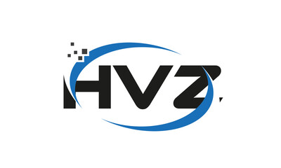 dots or points letter HVZ technology logo designs concept vector Template Element	