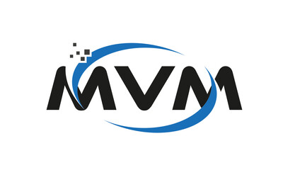 dots or points letter MVM technology logo designs concept vector Template Element	