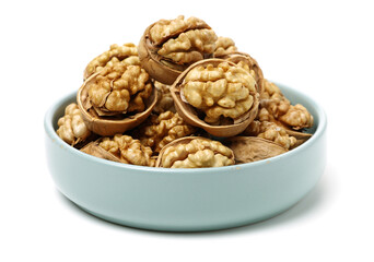 walnuts on a white background