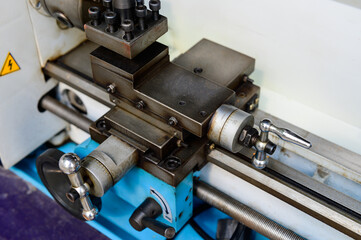 Industrial machine in the factory with lathe