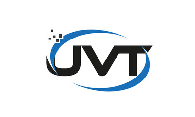 dots or points letter UVT technology logo designs concept vector Template Element	