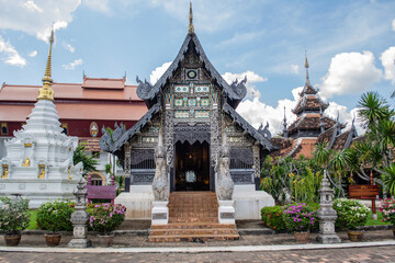 Within Wat Chedi Luang is temple of the big stupa or temple of the royal stupa that is a Buddhist temple in the historic center in Chiang Mai province of Thailand.