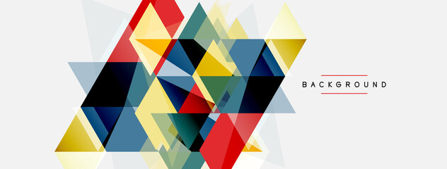 Mosaic triangles geometric background. Techno or business concept, pattern for wallpaper, banner, background, landing page