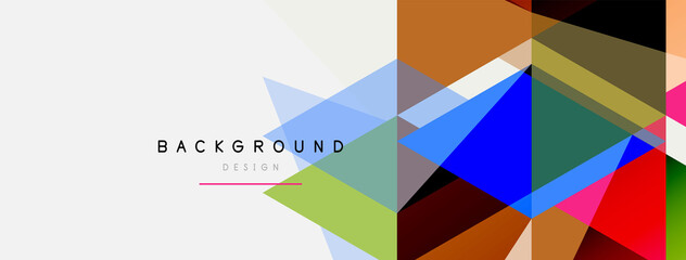 Fototapeta premium Mosaic triangles geometric background. Techno or business concept, pattern for wallpaper, banner, background, landing page