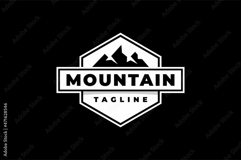 Sticker simple mountain emblem logo