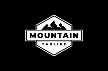simple mountain emblem logo