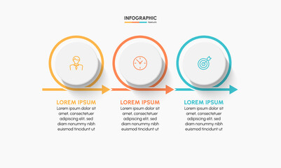 Business infographic timeline icons designed for abstract background template