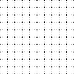 Square seamless background pattern from geometric shapes are different sizes and opacity. The pattern is evenly filled with small black Christmas snowmans. Vector illustration on white background