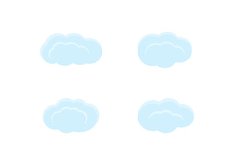 cloud vector isolated on white background ep182