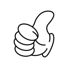 Like icon vector. hand like, hand thumb up icon. Cute and cute thumbs up sign. Isolated on a blank background which can be edited and changed colors.