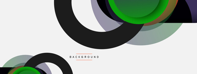 Creative geometric wallpaper. Minimal abstract background. Circles composition vector illustration for wallpaper banner background or landing page