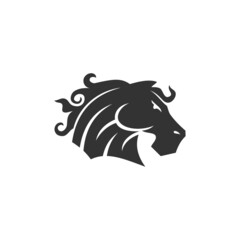 Horse Head Illustration Template Icon emblem Isolated