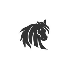 Horse Head Illustration Template Icon emblem Isolated