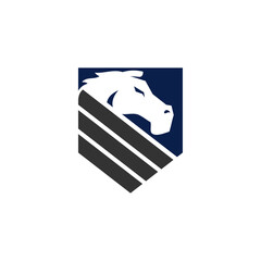Horse shield Illustration Template Icon emblem Isolated