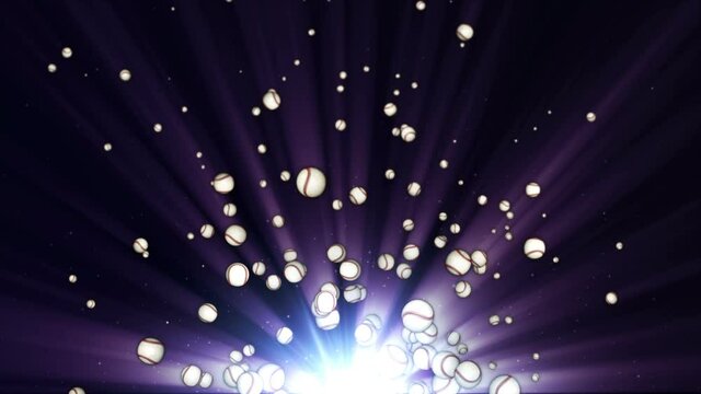 Flying BASEBALL BALLS, Animation, Background, Loop, 4k
