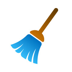 Cleaning brush feather duster vector illustration logo icon clipart