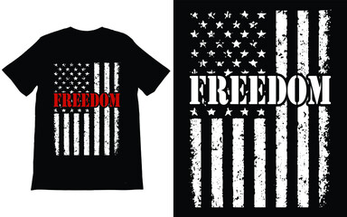 Freedom T-Shirt Vector Design, American Patriotic Tee, Freedom Justice, Human Rights, Freedom Fighter Tee.