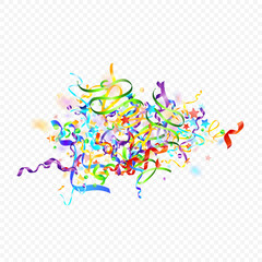 ribbon spiral confetti carnival color shine gift