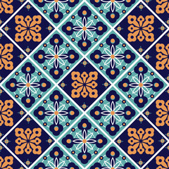 Mega Gorgeous seamless patchwork pattern from colorful Moroccan tiles, ornaments. Can be used for wallpaper, pattern fills, web page background,surface textures.