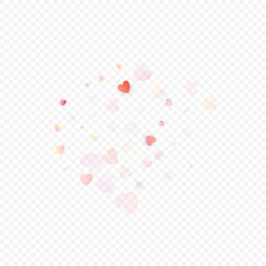 heart love vector confetti frame valentine pink