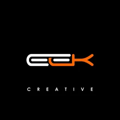 Fotobehang EEK Letter Initial Logo Design Template Vector Illustration © makrufi