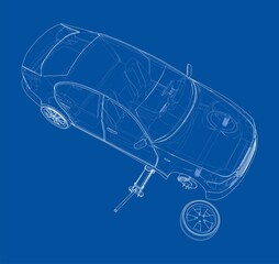 Concept car with Floor Car Jack