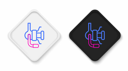 Line Spinning reel for fishing icon isolated on white background. Fishing coil. Fishing tackle. Colorful outline concept. Vector