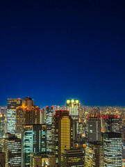 Fototapeta na wymiar 【大阪梅田】高層階から見渡す都会の夜景