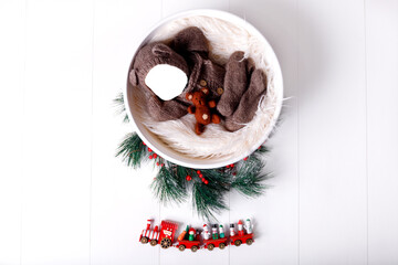 Digital background for newborn photography. Holidays, chrismtas, new year. Insert your own face