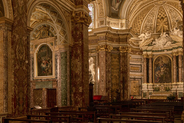Fototapeta premium The church of S. Antonio dei Portoghesi in the Campo Marzio district of Rome