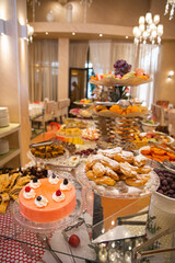 fruits and desserts in the buffet restaurant