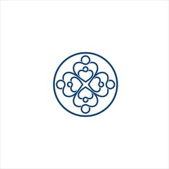 mom logo vector template line
