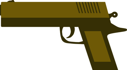 Fototapeta premium Clip art of brown handgun
