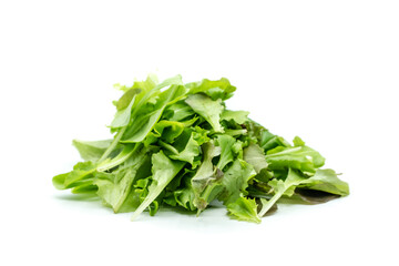 mixed salad isolated on white background