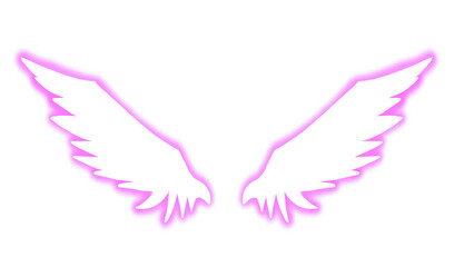 Fototapeta na wymiar Pink angel wings illustration
