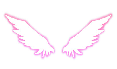 Fototapeta na wymiar Red angel wings illustration