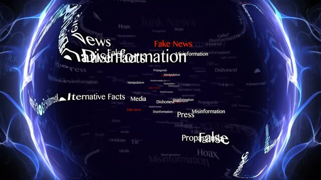 FAKE NEWS Keywords Animation, Background, Loop, 4k
