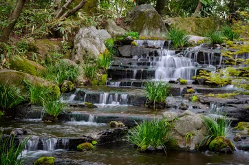 Tuinposter Watervallen 日本庭園と滝  © 貢太 鈴木