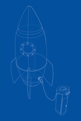 Electric Rocket Charging Station Sketch