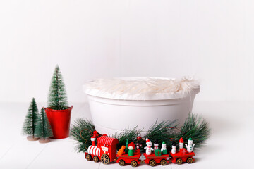 Digital background for newborn photography. Holidays, chrismtas, new year