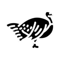 turkey farmland bird glyph icon vector. turkey farmland bird sign. isolated contour symbol black illustration