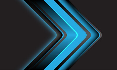 Abstract blue grey metallic shadow arrow direction design modern technology futuristic background vector