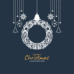 Merry Christmas festival decorative Christmas ball background