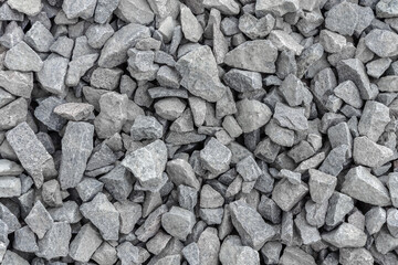 Close up gray crushed stone