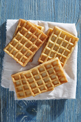 Freshly baked waffles